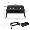 VisioGear Portable BBQ Grill, Foldable Charcoal Grill for Camping, Garden, Outdoor Travel, Black, 17.7"*10"*11" - 3 of 4