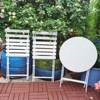 3 Piece Patio Bistro Set of Foldable Round Table and Chairs - 3 of 4
