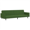 vidaXL 2-Seater Sofa Bed Dark Green Velvet - 2 of 4