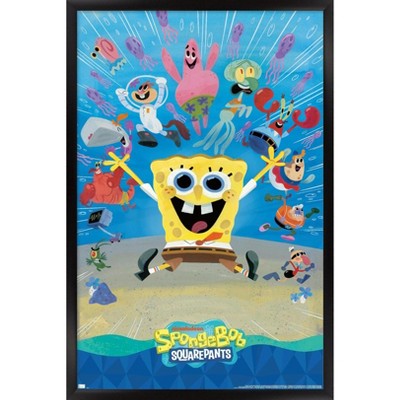 Trends International Nickelodeon Spongebob 25th - Painting Framed Wall Poster Prints