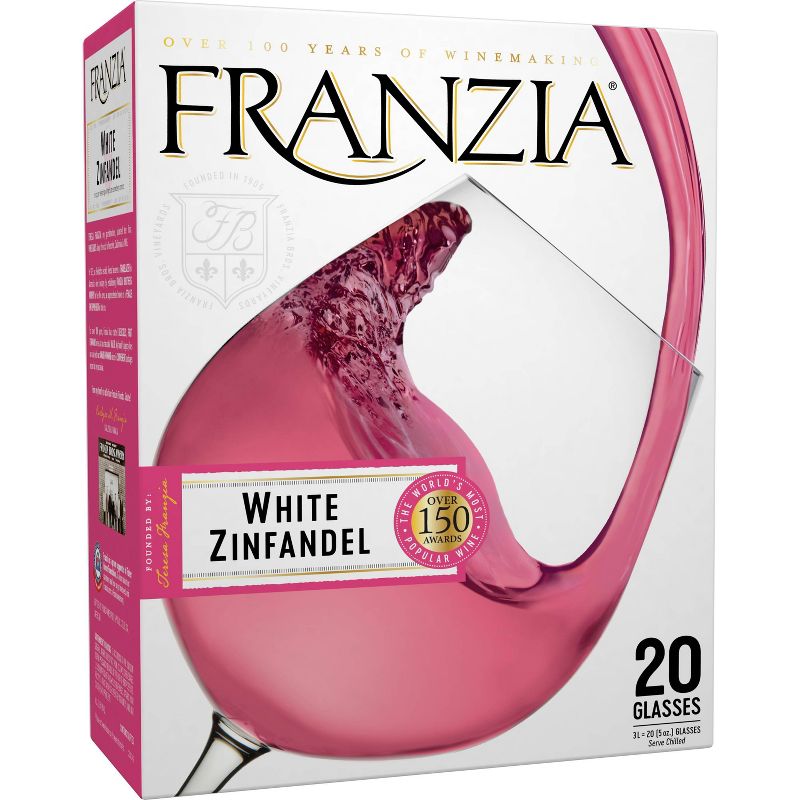 Franzia White Zinfandel Rose Wine - 3L Box, 1 of 4