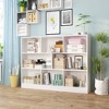 Famapy White Standard Bookcase Multi - Compartment Bookshelf: Minimalist Design, Ample Open Storage - 3 of 4