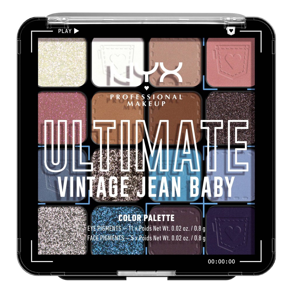 Photos - Other Cosmetics NYX Professional Makeup Ultimate Eyeshadow Palette - Vintage Jean Baby - 1 