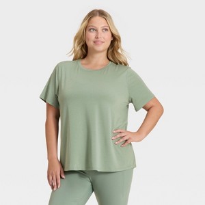 Women's Crewneck Leggings Friendly Short Sleeve T-Shirt - All In Motion™ - 1 of 3