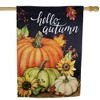 Northlight Pumpkins and Sunflowers Hello Autumn Outdoor Fall Harvest House Flag - 40" x 28" - 3 of 4