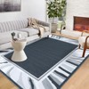 Modern Low Pile Area Rug | Ultra-Thin Machine Washable Rug with Non-Slip Back | Stain Resistant, Non-Shedding & Pet Safe Bordered for Home - 4 of 4