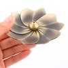 Unique Bargains Household Metal Flower Designed Incense Burner Holder Bronze Tone 3.5" Dia Set - 4 of 4