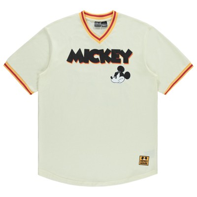 Mens Mickey Mouse Baseball Jersey - Mens Classic Mickey Mouse Pullover Baseball Jersey - Disney Mickey Mouse Fashion Shirt