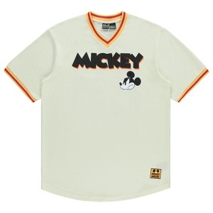 Mens Mickey Mouse Baseball Jersey - Mens Classic Mickey Mouse Pullover Baseball Jersey - Disney Mickey Mouse Fashion Shirt - 1 of 4
