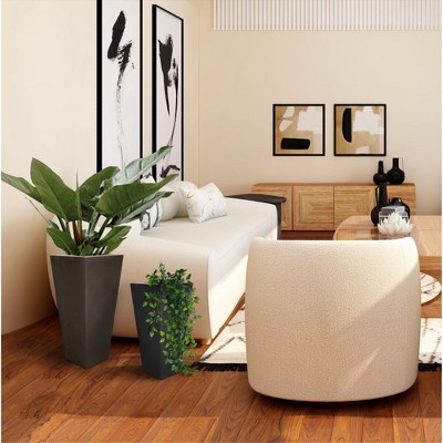 Espresso Tall Square Weather Resistant Planter, 32"