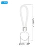 Unique Bargains Braided PU Leather Car Wallet Keychain with Stainless Steel Key Ring - 2 of 3