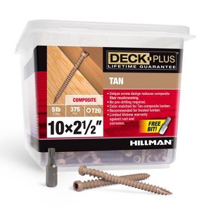 Hillman Deck Plus No. 10 X 2-1/2 in. L Tan Star Flat Head Composite Deck Screws 5 lb - 1 of 1
