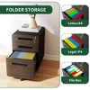QingMoon 3 Drawer Mobile File Cabinet, Rolling Storage Cabinet with Lock, Wheels and Recessed Handle, Holds A4, Letter, and legal documents - 4 of 4