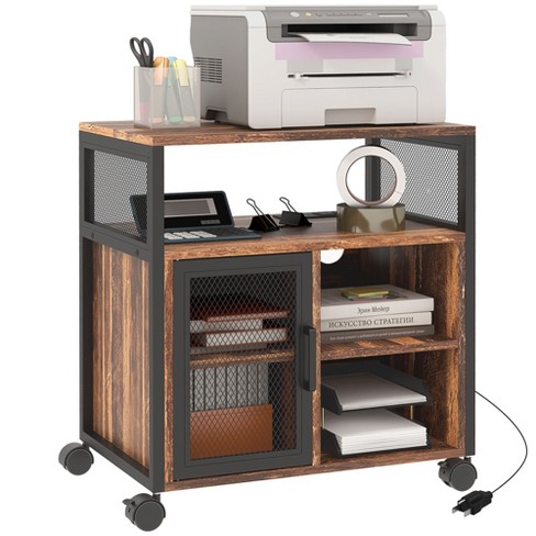 Vinsetto Printer Table With Socket And Usb Charging Ports, Mobile ...