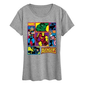 Women's - Marvel - Avengers Grid Short Sleeve Graphic T-Shirt - 1 of 4