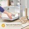 Cat Litter Box Enclosure for 2 Cats-Double Room Hidden Enclosed Furniture with Scratch Posts&Double-Layer Litter Mats - 3 of 4