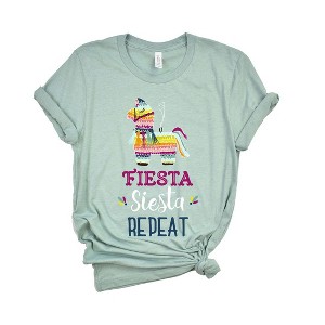 Simply Sage Market Women's Fiesta Siesta Repeat Short Sleeve Graphic Tee - 1 of 3