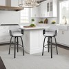 Armen Living Daxton Bar Stool Gray and Black 30 in. Seat Height - 2 of 4