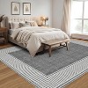 Area Rug - Low Pile Stain Resistant Neutral Carpet, Ultra Soft Non-Slip Modern Floor Cover for Living Room Bedroom Nursery Entryway - 3 of 4