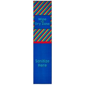 Carpets for Kids Rainbow Striped Sanitize Classroom Rug 3' x 12' Runner - 1 of 4