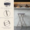 Lavish Home Set of 2 Counter Height Bar Stools - 24 in. Backless Folding Chairs with 225lb Capacity for Kitchen, Rec Room, or Game Room, Gray - 4 of 4