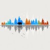Junior's Design By Humans Sounds of Nature Color Tree Notes By NomAdartStudio T-Shirt - 2 of 2