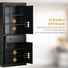 NicBex 72.5 Inch Tall Kitchen Pantry Storage Cabinet with 4 Doors and 1 Drawer for Dining Room,Bathroom,Kitchen,Black - 4 of 4