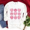 S.W.Smiley Sweethearts Chart Distressed - Women's Graphic Sweatshirt - 2 of 4