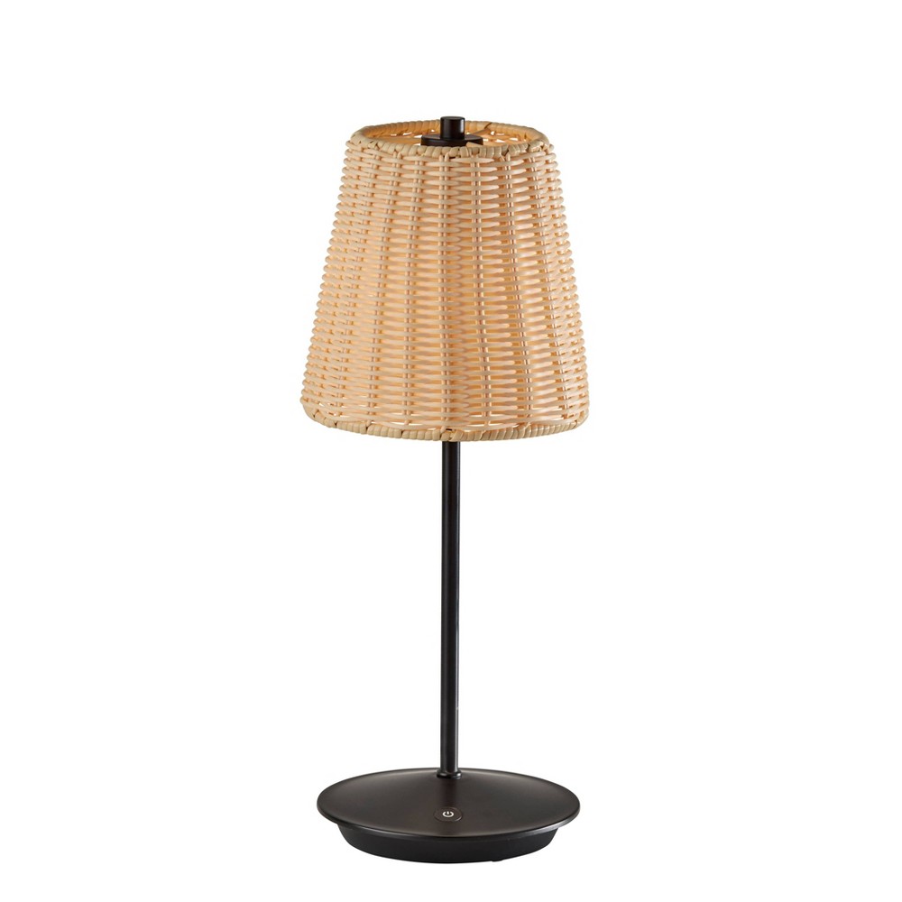 Photos - Floodlight / Street Light Adesso Benny Cordless Table Lamp  Black: ETL List (Includes LED Light Bulb)