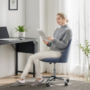 RISOKEYS Office Chair, Modern Cute Rolling Seating with Wheels, Comfortable Back Seat Armless for Home,Bedrooms,Study,Make-Up, Dressing Room - 1 of 4