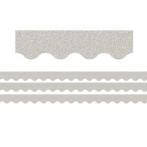Teacher Created Resources® Silver Glitz Scalloped Border Trim, 35 Feet Per Pack, 3 Packs - 1 of 3