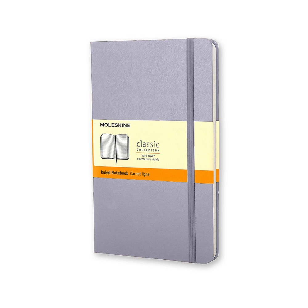 Mokeskine Ruled Classic Notebook Hard Cover Large Aster Gray -  Moleskine, 83620192