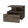 NicBex Floating Nightstand with 2-Tier Shelf and 1 Drawer Modern Bedside Table End Table for Living Room, Bedroom, Study - 4 of 4