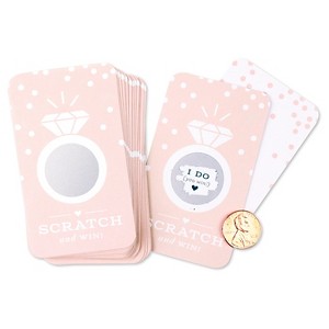 24ct Glitter Scratch Off Game Cards Light Pink