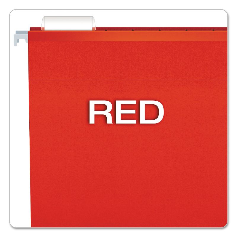 Pendaflex Reinforced Hanging Folders 1/5 Tab Letter Red 25/Box 415215RED, 3 of 8