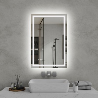 ALEXOUN Bathroom Mirror - Mirror for Wall , Shatterproof Tempered Glass – Frameless Design for Bathrooms, Bedrooms & Vanities | Easy Setup