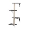 VisioGear 5 Pcs Multi-Level Wall-Mounted Indoor Cat Tree Furniture with Scratching Board, Perches, Bridge for Indoor Cats, Gray, 12.2"*12.2"*12.2 - 2 of 4