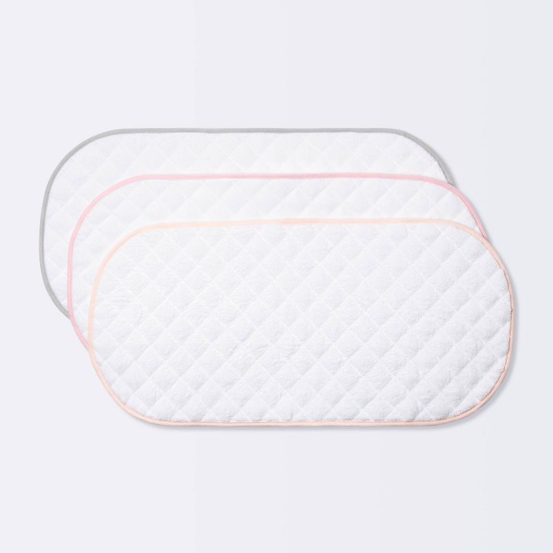 Changing Pad Liner White with Pink Edge - Cloud Island&#8482; 3pk, 1 of 10