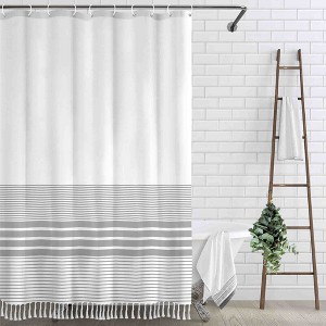 BAGOKIE 72"x72" Hemp Blend Shower Curtain - 1 of 4