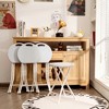 Costway Set of 4 Portable Folding Stools 18'' Collapsible Round Stools White - 3 of 4