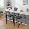 Jojoka Bar Table and Rack, Kitchen Table and Chairs for 2 with Upholstered Chairs - 3 of 4
