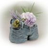 11" Wide Planter Rugged Jeans Flower with Pocket Frog Design - Alpine Corporation: Durable Concrete, No Assembly Required - 4 of 4