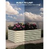 Outdoor Metal Raised Garden Bed, 2FT Deep Planter Box for Vegetables, Flowers - 4 of 4