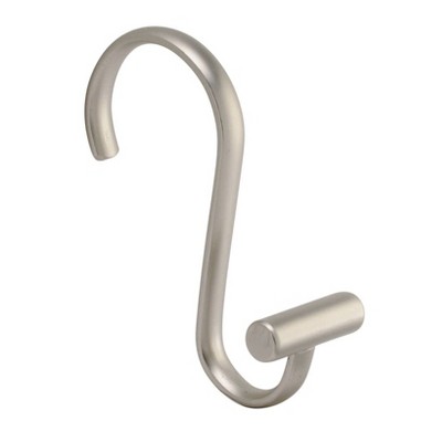iDESIGN Metal T Bar Shower Curtain Hooks Rust Resistant Rings Set of 12