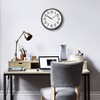 Non Ticking Home Office Wall Clock 12 Inches Black Quiet Digital Clock for Living Room Bedroom Study - 2 of 4