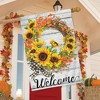 Sunflower Fall Wreath Welcome House Flag Autumn Floral 28" x 40" Briarwood Lane - 4 of 4