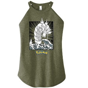 Women's - Pokémon - Gyarados Anime Graphic High Neck Tank - 1 of 3