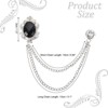 Unique Bargains Men's Rhinestone Flower Design Brooch Pins - 2 of 4