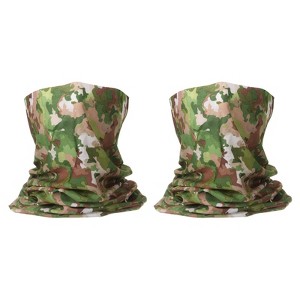 Unique Bargains Breathable Elastic Cycling Fishing Sport Neck Gaiter Face Masks 2 Pcs - 1 of 4