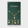 Build Your Own Cross and Rose Charm Necklace - Wild Fable™ Gold - 2 of 4